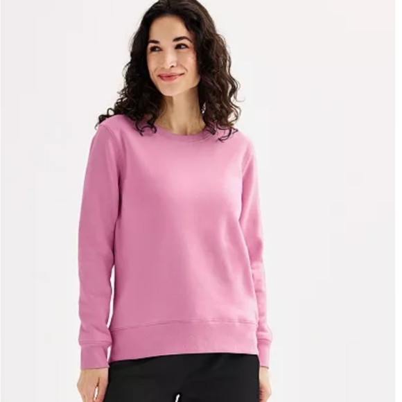 Tek Gear Ultrasoft Fleece Crewneck Sweatshirt Maiti Mauve, Size: L (EUC) - Picture 1 of 7